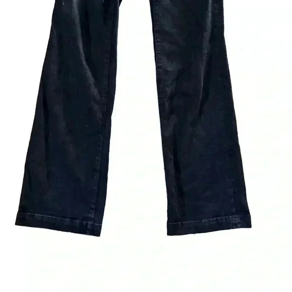 Massimo Dutti High-Rise Wide Leg Black Jeans SZ 2 - Picture 3 of 8